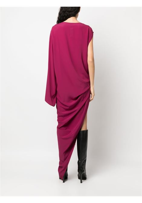 Abito asimmetrico con arricciatura in fucsia - donna RICK OWENS | RO01C5580CC23